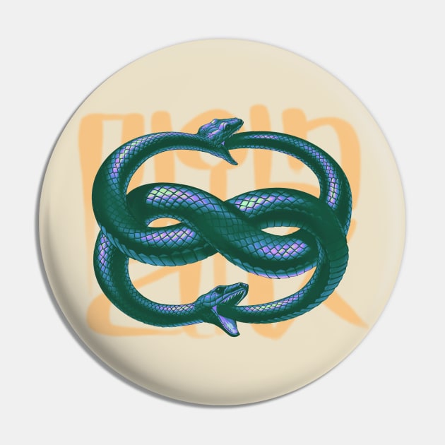 Snakes Pin by JohnParkArt