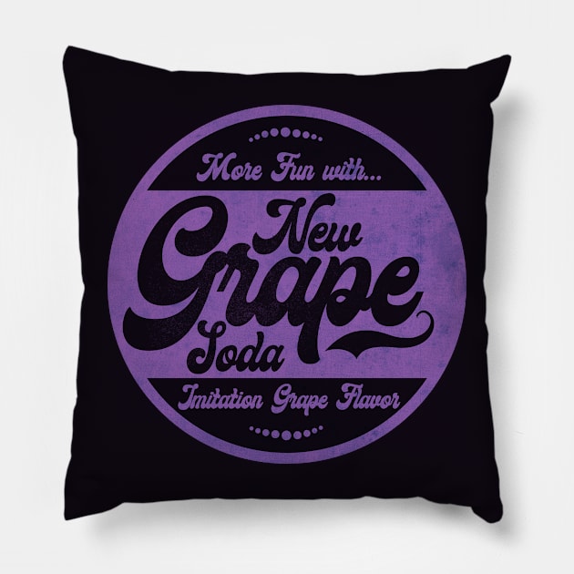 Purple Grape Flavor Soda Pillow by CTShirts