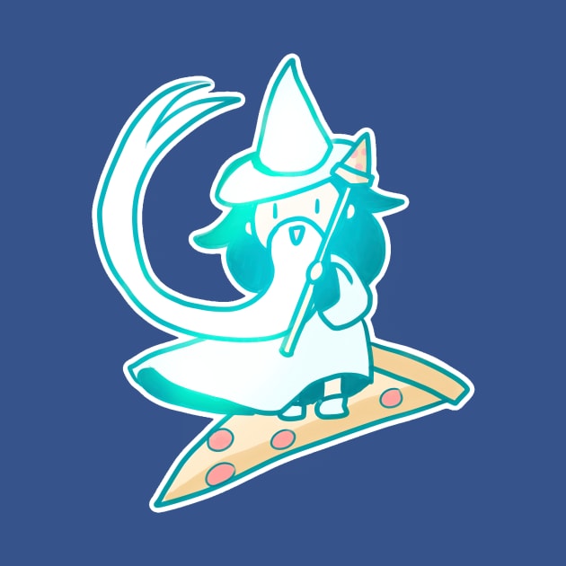 Surfing Pizza Wizard by aishiiart