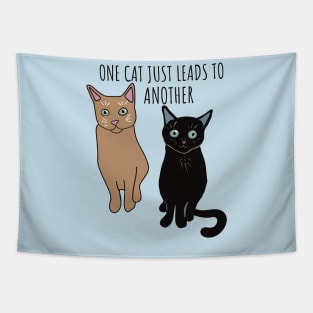 One Cat Just Leads to Another Earnest Hemingway cat quote Tapestry