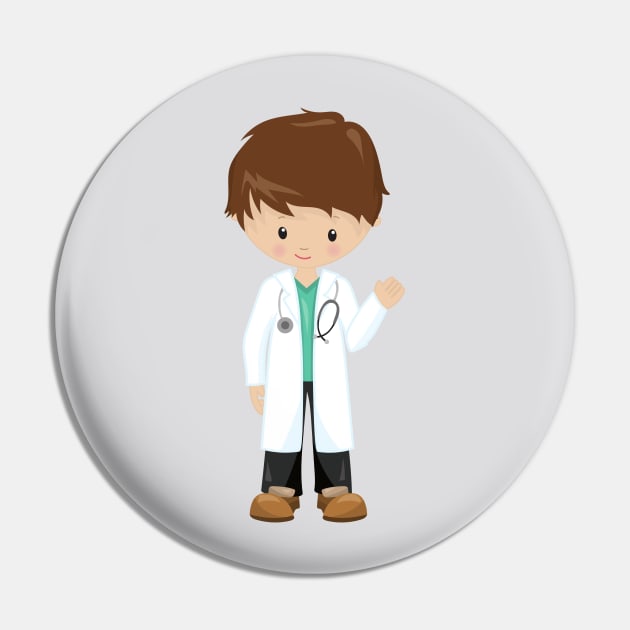 Doctor, Lab Coat, Medicine, Cute Boy, Brown Hair Pin by Jelena Dunčević