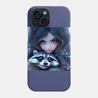 Fantasy Raccoon girl Phone Case