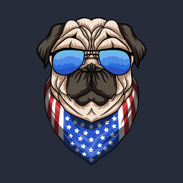 American Pug Dog by Afe