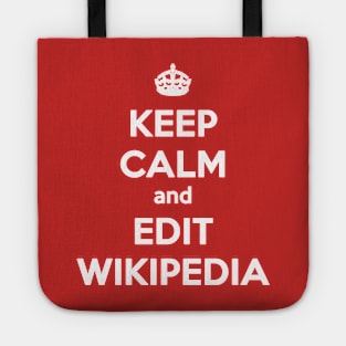 keep calm and edit wikipedia Tote