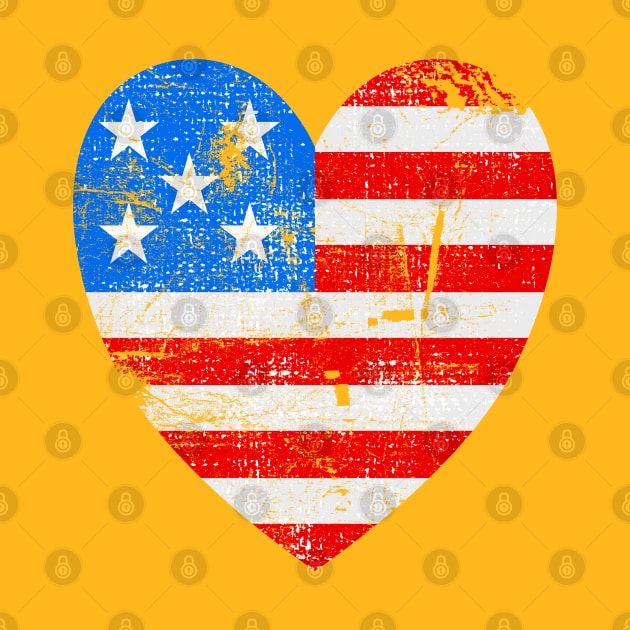 Heart-Shaped American Flag by Blended Designs