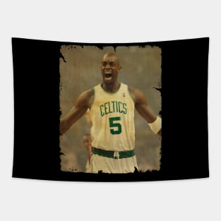 Kevin Garnett - Vintage Design Of Basketball Tapestry