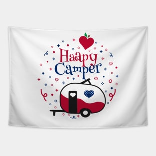 happy camper camping lover Tapestry