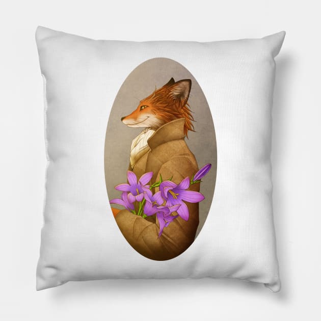 Fox Gentleman Pillow by Kurtssingh