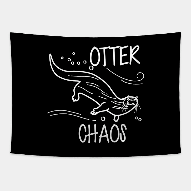 Otter Chaos Tapestry by KC Happy Shop