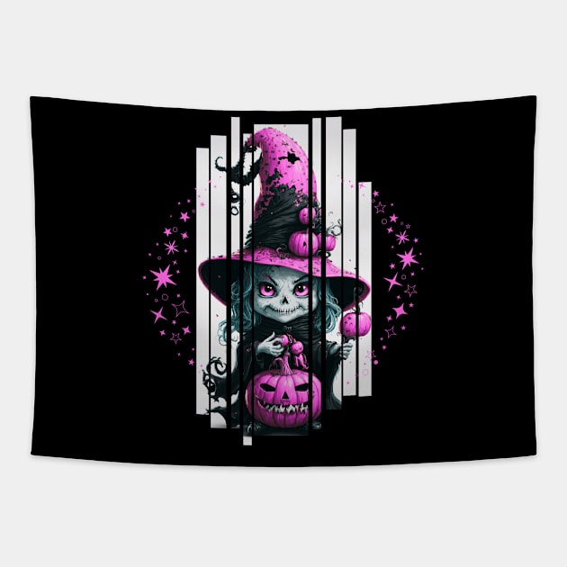 Cute & Creepy Witch! Tapestry by SocietyTwentyThree