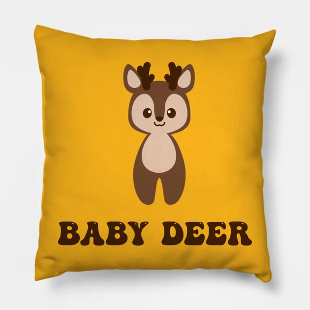 Baby deer Pillow by KhalidArt