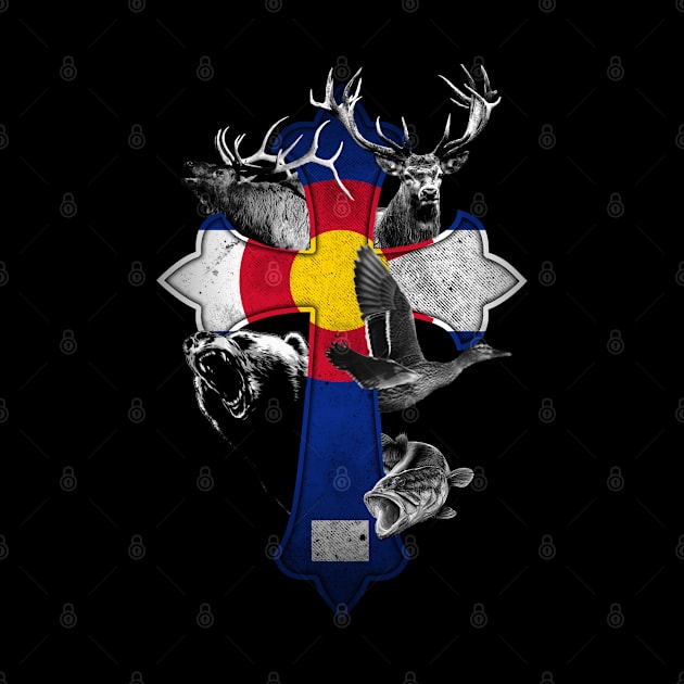 Colorado Hunting For Men Women Kids - Hunter Colorado Flag by dreadtwank