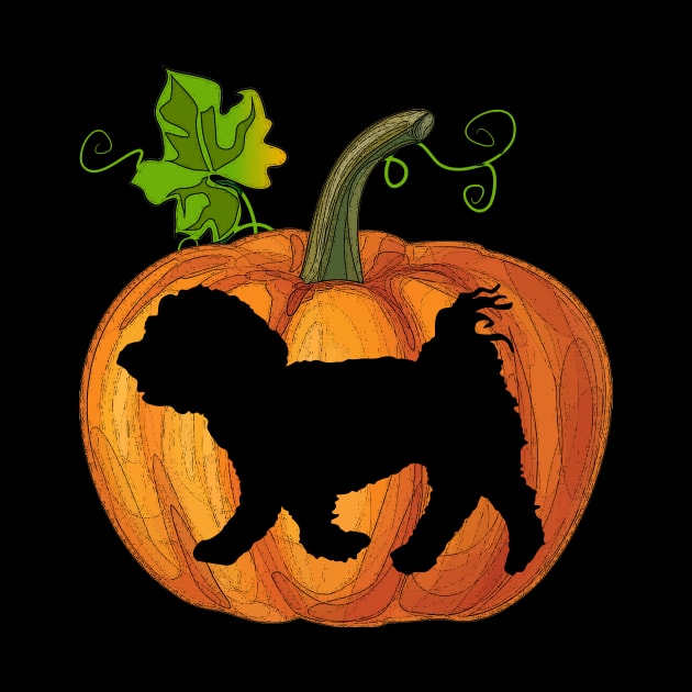 Maltese in pumpkin by Flavie Kertzmann