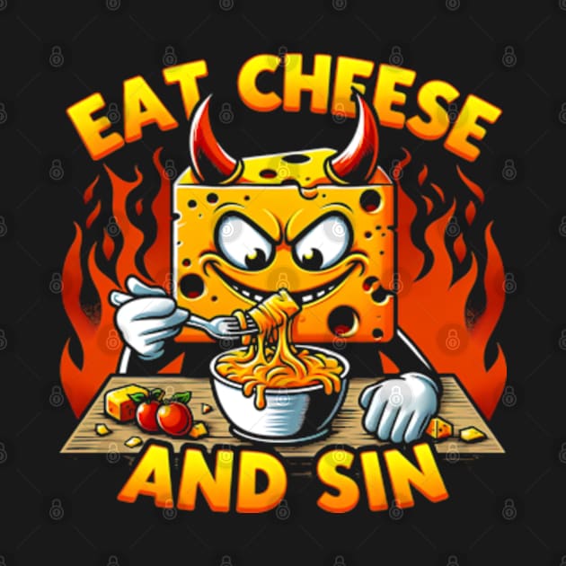 Cheese Demon - Let your cravings guide you to - Eat Cheese and Sin - Where pleasure reigns supreme by StyleTops