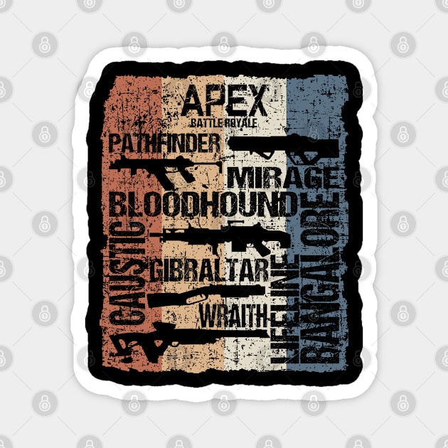 Retro Apex Battle Royale Glossary Magnet by Ostakos