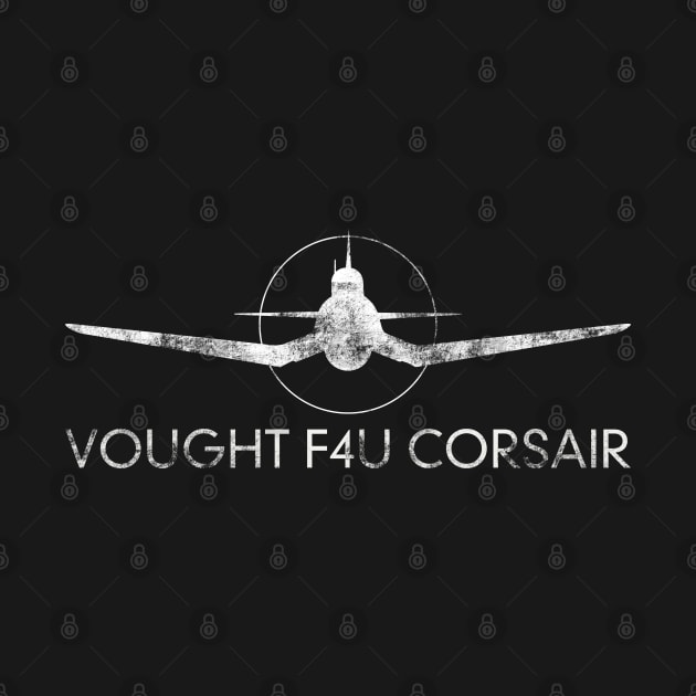 Vought F4U Corsair WW2 American Plane Worn Effect Silhouette by Battlefields