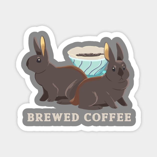 brewed coffee bunnies Magnet by Alienfirst