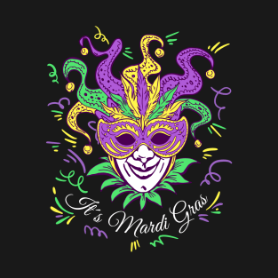 Mardi Gras Grape Mask Chester Hat T-Shirt