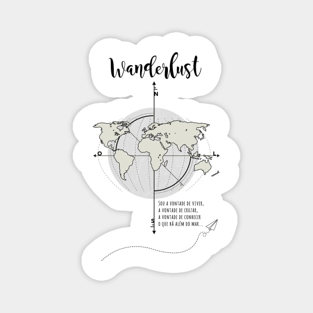 Wanderlust - World Map Magnet by myyylla