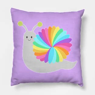 Rainbow Snail Pillow