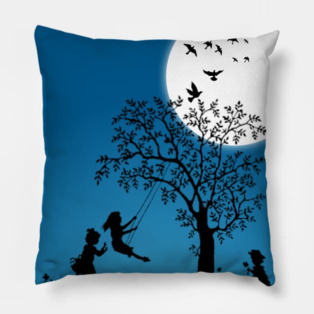 Happiness landscape Art Pillow by Tshirtstory