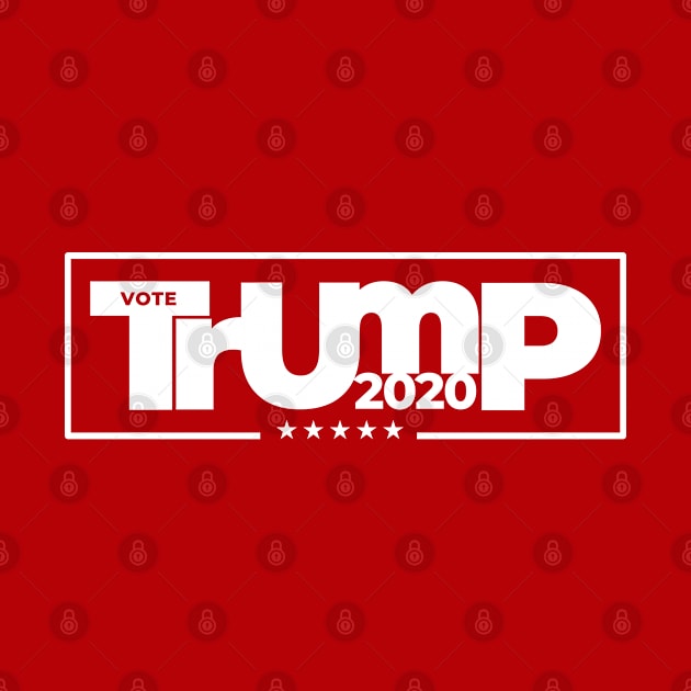 Vote Trump 2020 White Logo by Coron na na 