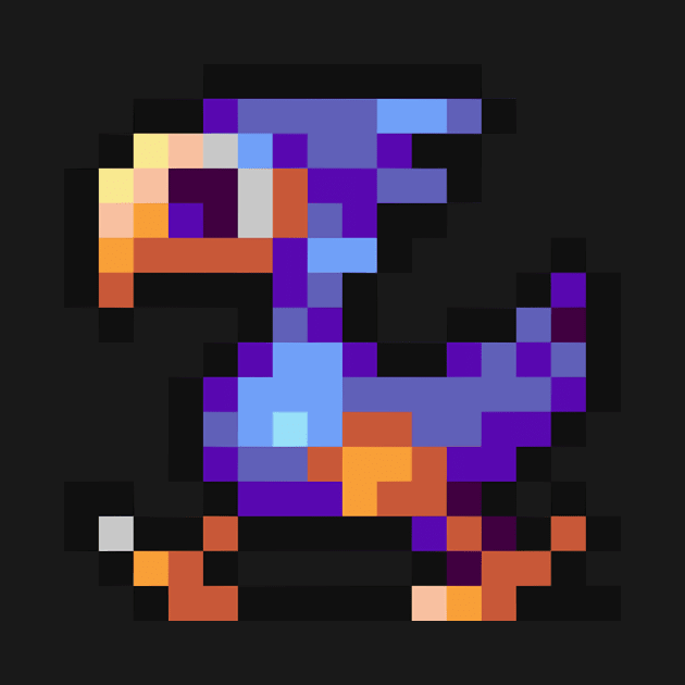 8-Bit Purple Chocobo by ergilHoban9