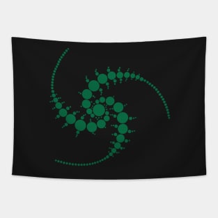 Spiral green crop circle Tapestry