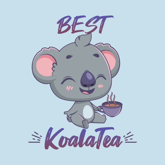 Kawaii KoalaTea pun design by GazingNeko