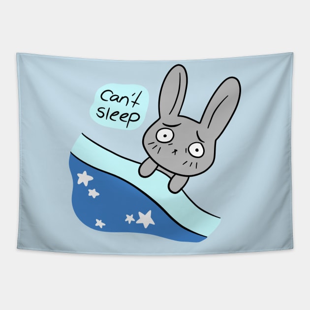 Can't Sleep Bunny Tapestry by saradaboru