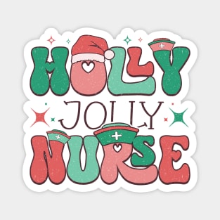 Holly Jolly Nurse Magnet