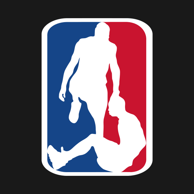 Allen Iverson step over Ty Lue parody nba logo by Dystopianpalace