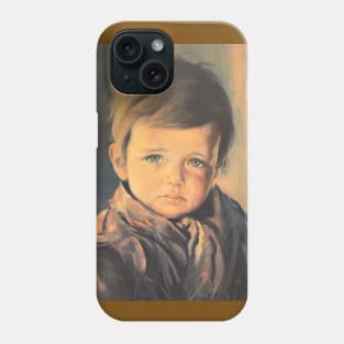 Crying boy cursed painting Phone Case