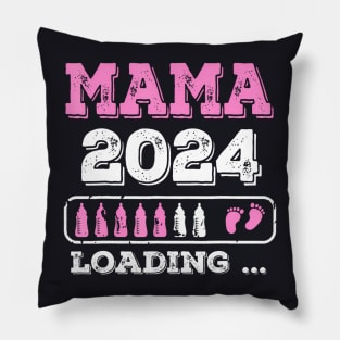 Mama Est 2024 Promoted To Mommy Mothers Day Mom To Be 2024 Pillow