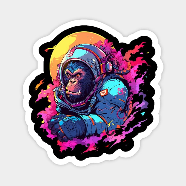 space monkey Magnet by piratesnow