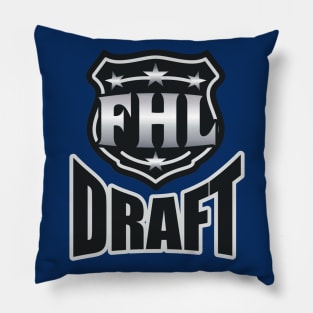 Fantasy Hockey League Draft Logo Pillow