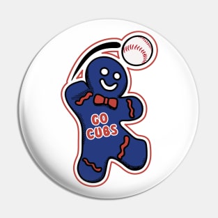 Chicago Cubs Gingerbread Man Pin