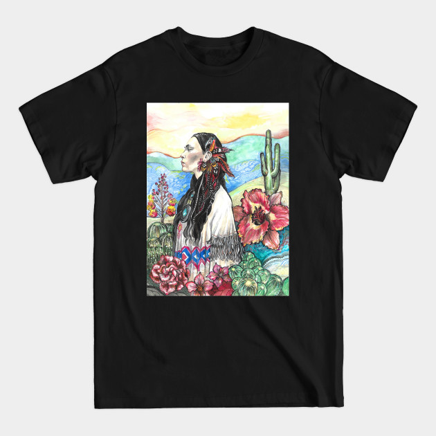 Desert Rose - Native American Woman - Native American - T-Shirt
