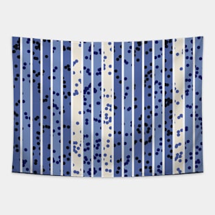 Blue stripes and dots Tapestry