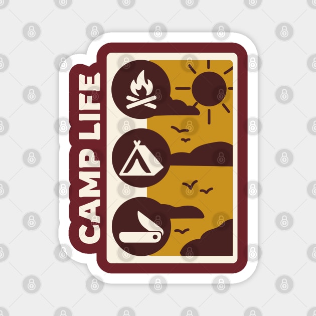 Camp Life Badge Magnet by Live Together