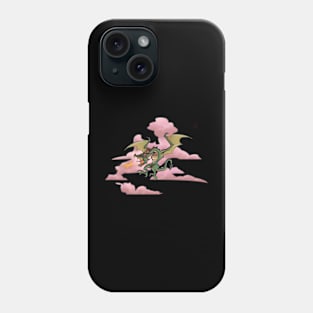 Dragon mascot with clouds Phone Case