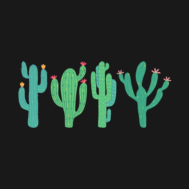 Cute colorful Succulents Print pattern by Feminist Vibes