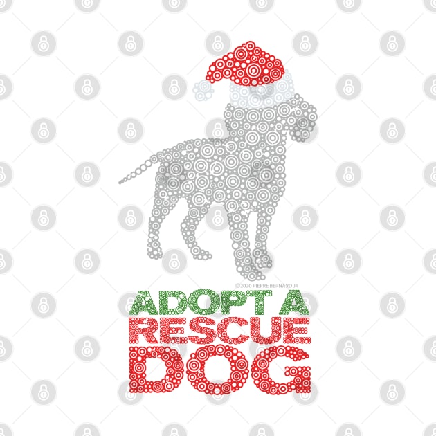 Christmas Adopt A Shelter or Rescue Dog Circle Design by pbdotman