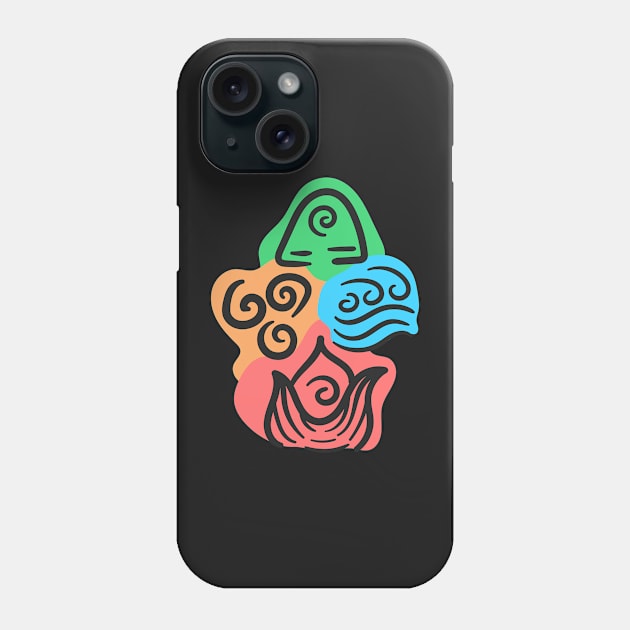 Four elements of avatar Phone Case by Dzulhan