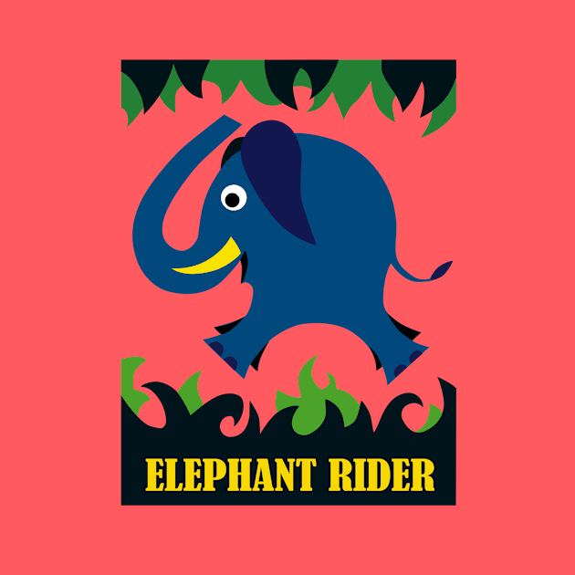 Elephant Rider Cartoon by haegifrq