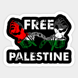 Free Palestine Hand Clenching Sticker, Sticker, Free Palestine