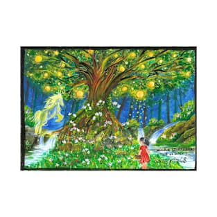 a magical story book the tree of wishes T-Shirt