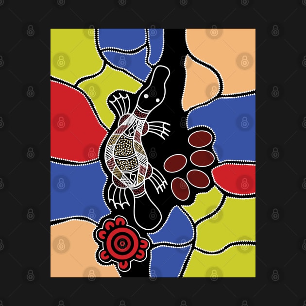 Aboriginal Art - Platypus Dreaming Small by hogartharts