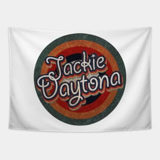 Retro Color Typography Faded Style Jackie Daytona Tapestry