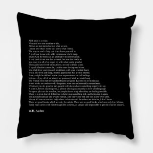 W.H. Auden Quotes Pillow